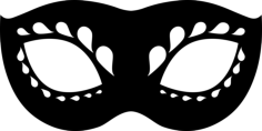 Carnival Mask To Frame Eyes Sticker Svg Vector, Free Vectors File